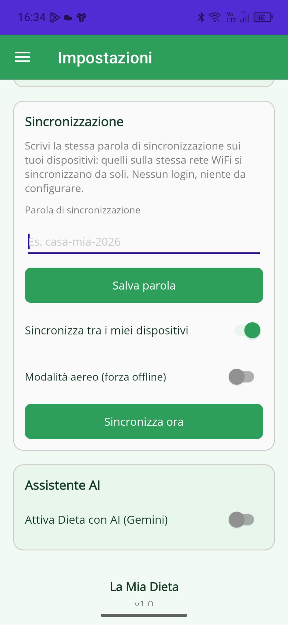 Impostazioni