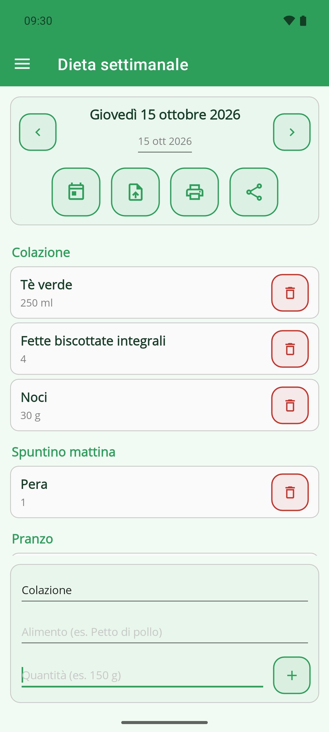 La Mia Dieta — l’alimento aggiunto