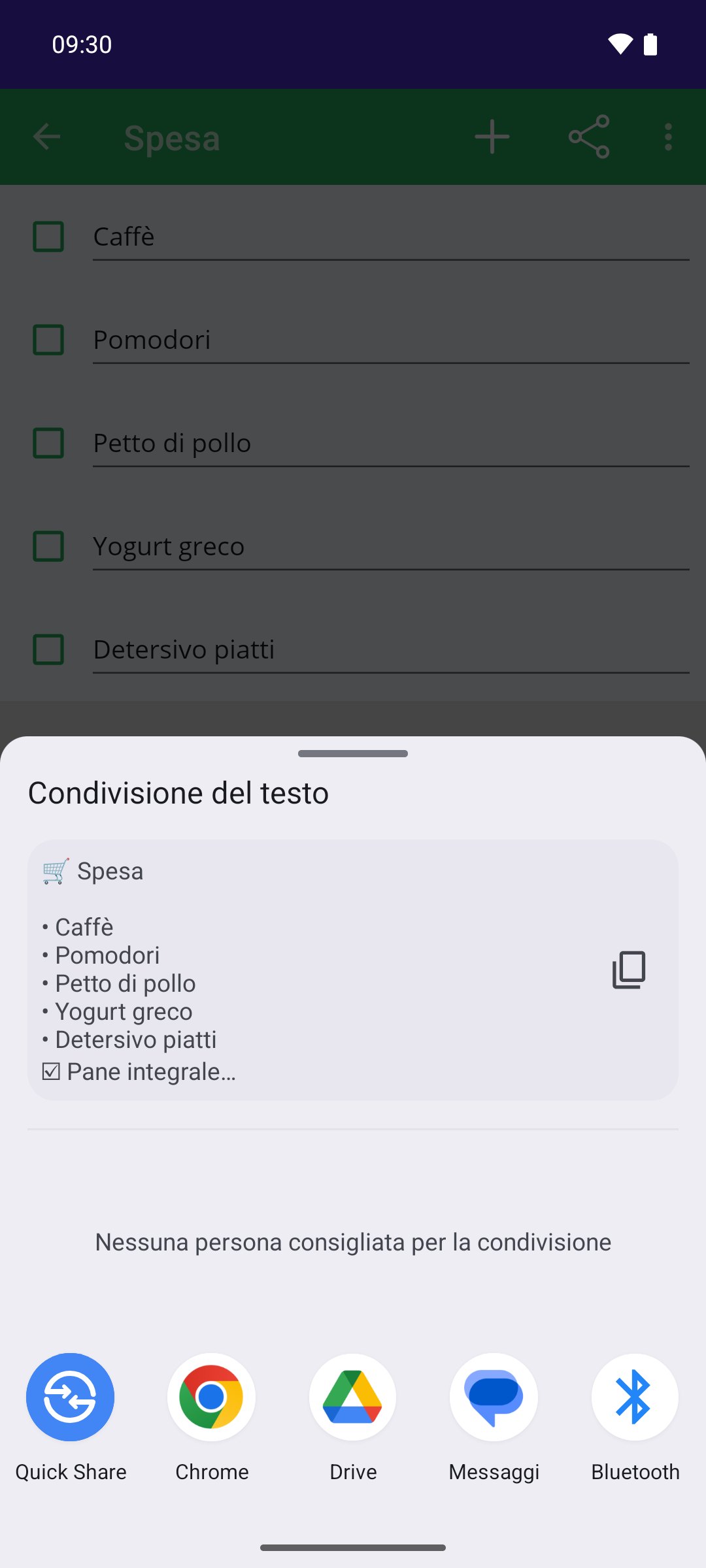 Remember — condividere una lista