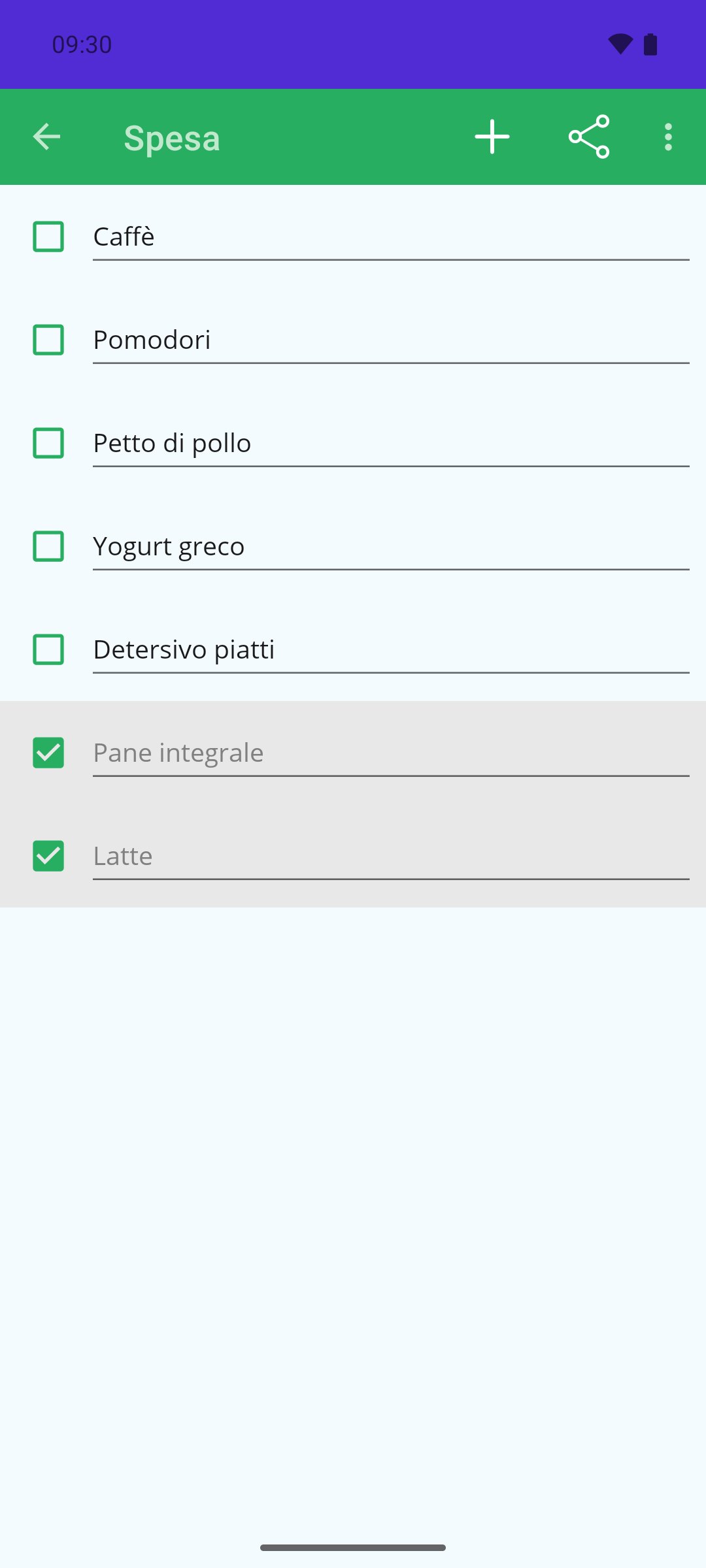 Remember — la lista della spesa
