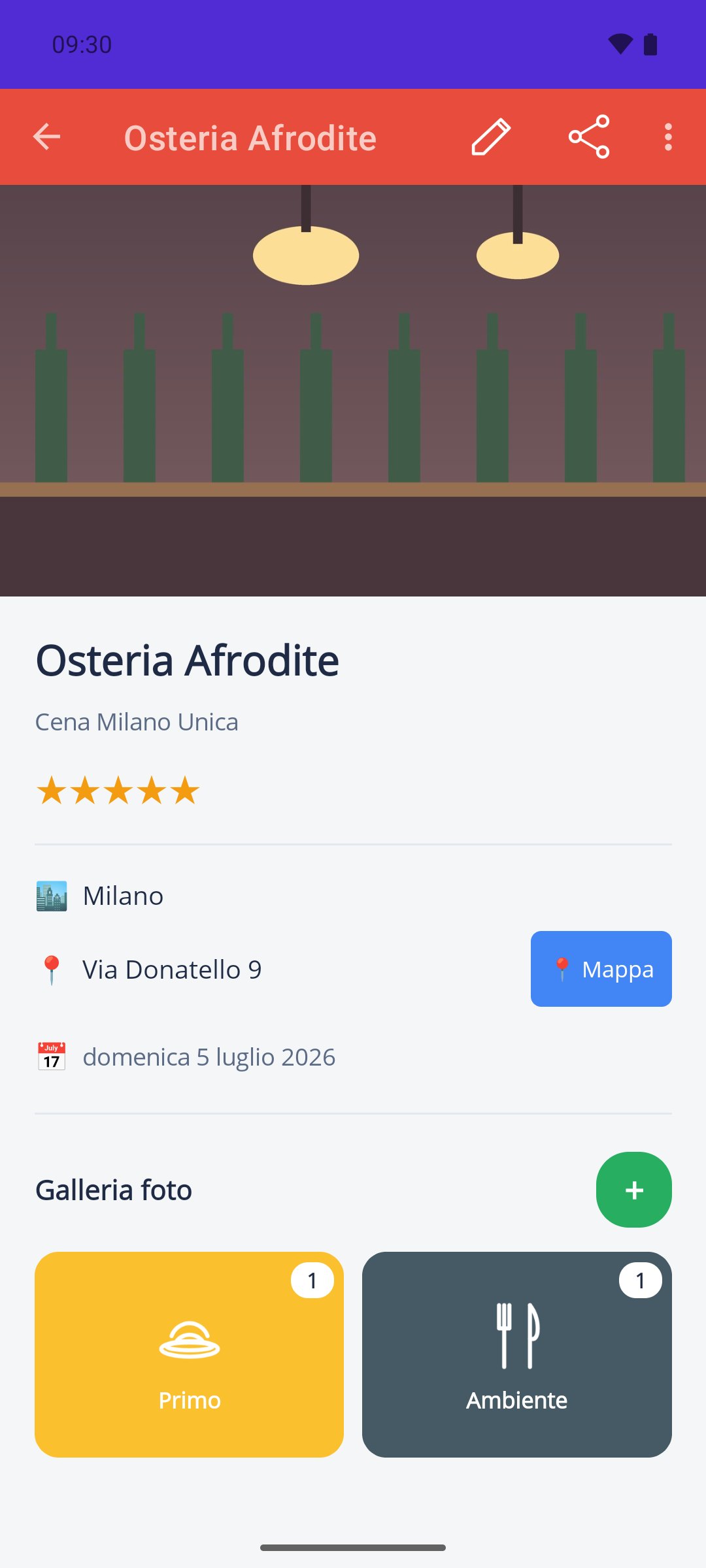 Remember — scheda di un ristorante