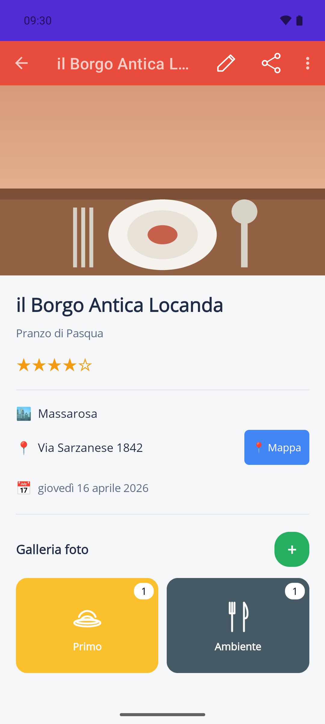 Remember — scheda di un ristorante